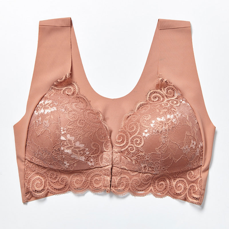 Plus Size Lace Push-Up Bra | Backless with Front Closure