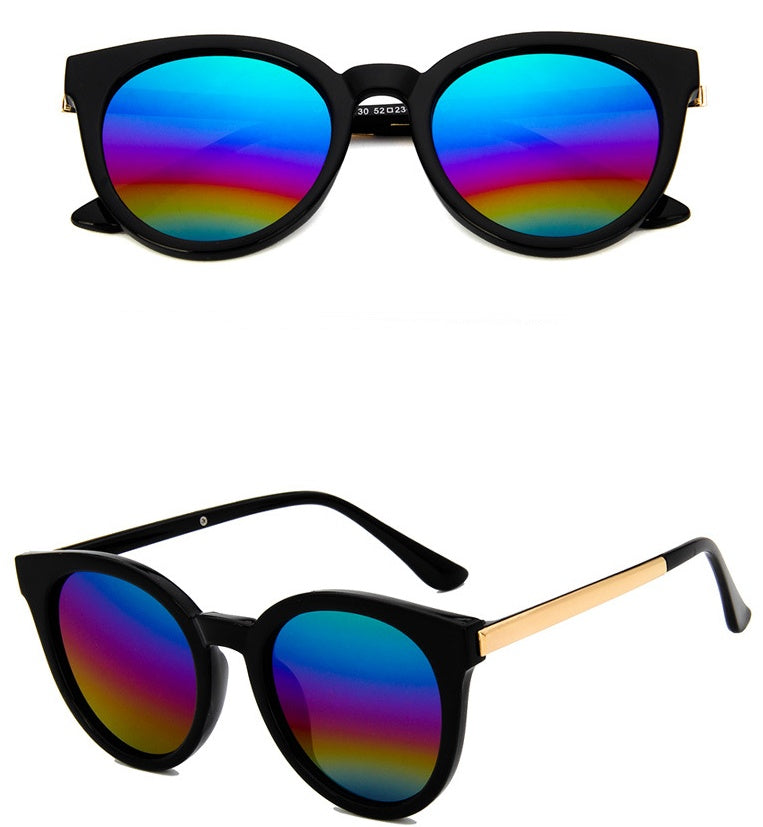 Damen Cat Eye Sonnenbrille Pink – Spiegelglas Fashion Brille