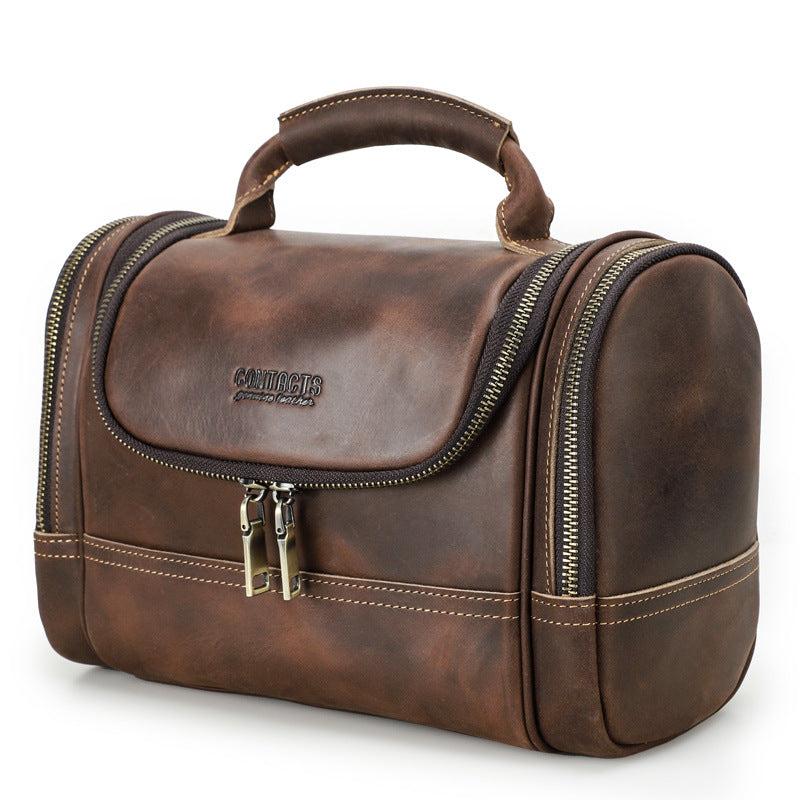 Vintage Men's Training Bag Made of Cowhide – Premium Travel Sports Bag