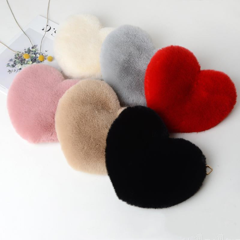 Plush Women's Bag with Chain – perfect for Valentine's Day