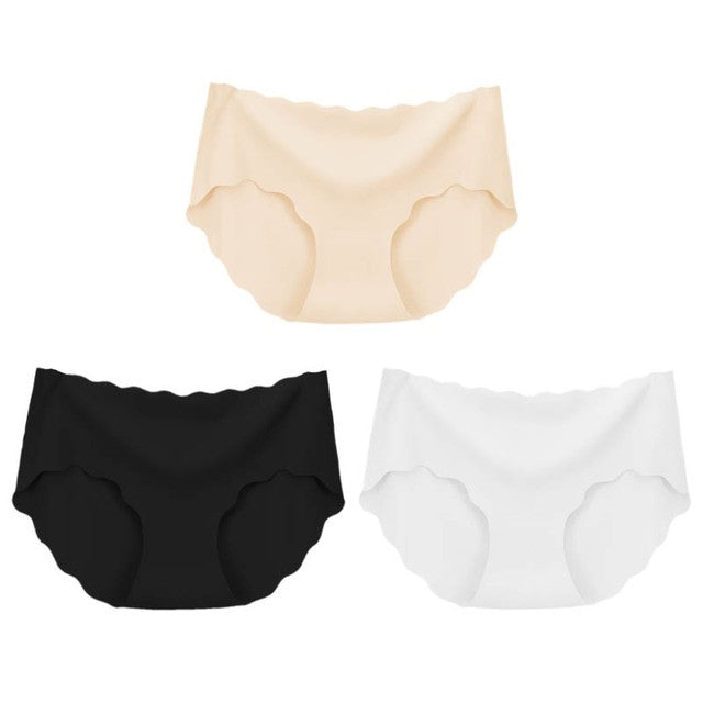 3-Pack Women's Seamless Briefs | Silky Look Sexy Underwear