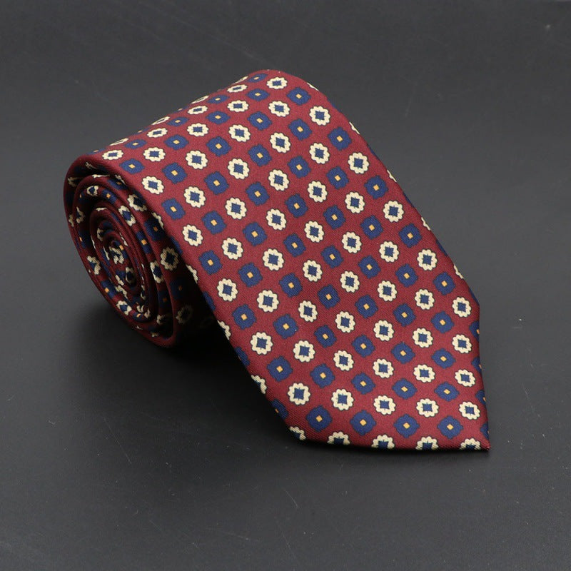 Men's Silk Tie Bohemian 7.5 cm Soft Elegant Modern