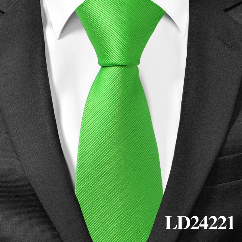 Men's Tie Set 6cm Striped Plain with Pin Elegant