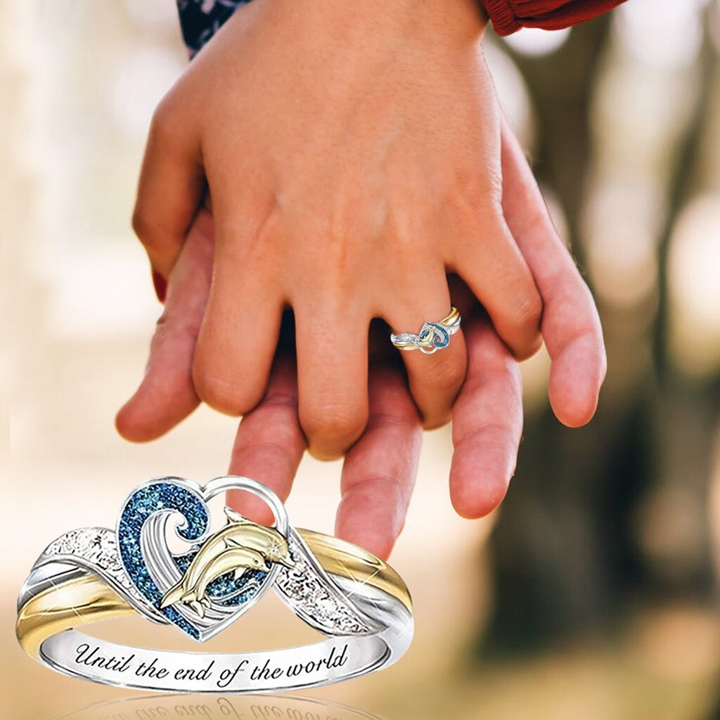 Delfin Saphir Verlobungsring – Eleganter Ozean Inspirierter Damenring