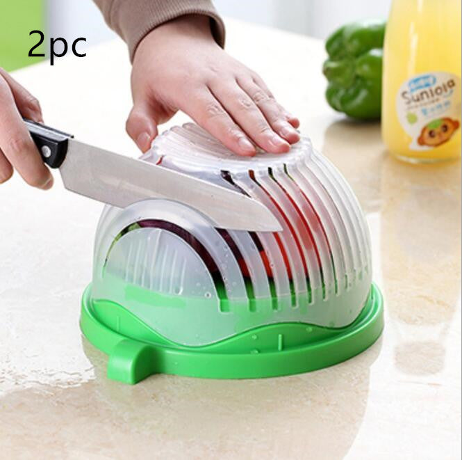 Salad Cutter Bowl | Fruit Vegetable Slicer 3-in-1