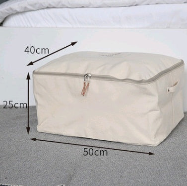 Canvas Storage Box Lid Zipper Clothes Organizer