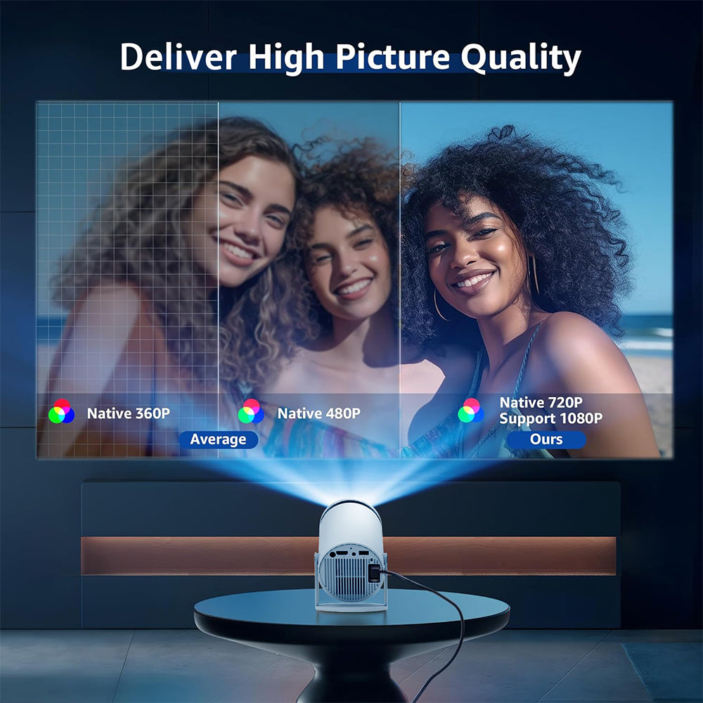 Y5S Mini 4K Beamer Bluetooth – Tragbarer HD Heimkino Projektor
