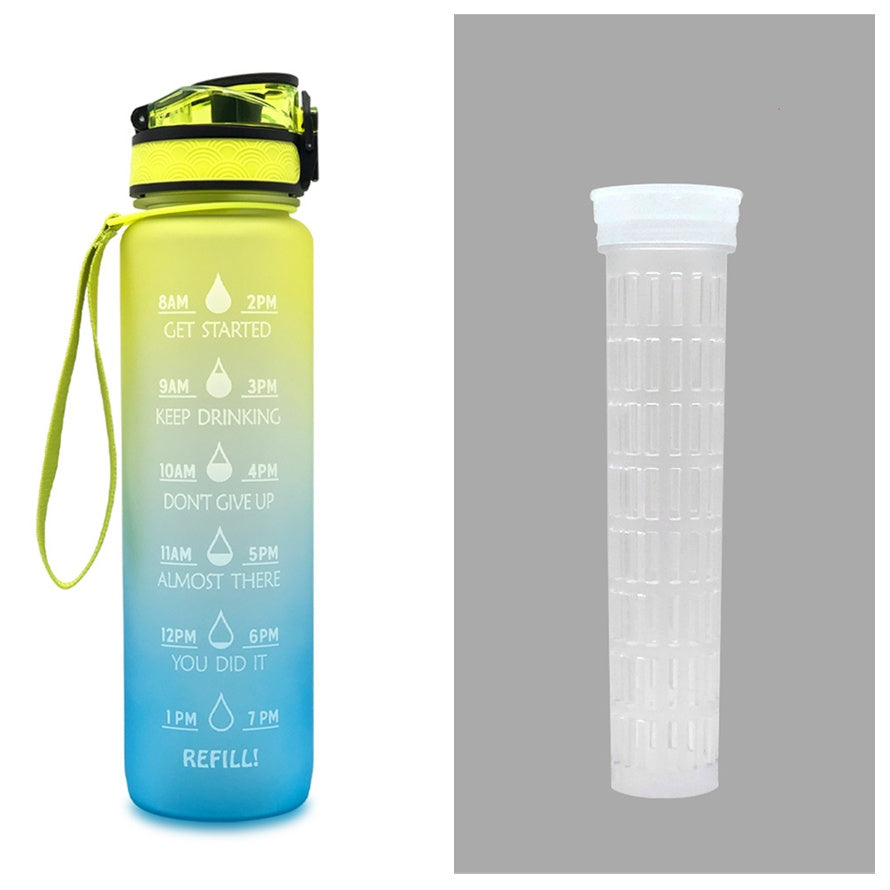 1L Tritan Trinkflasche mit Zeitmarkierung – Motivationsflasche