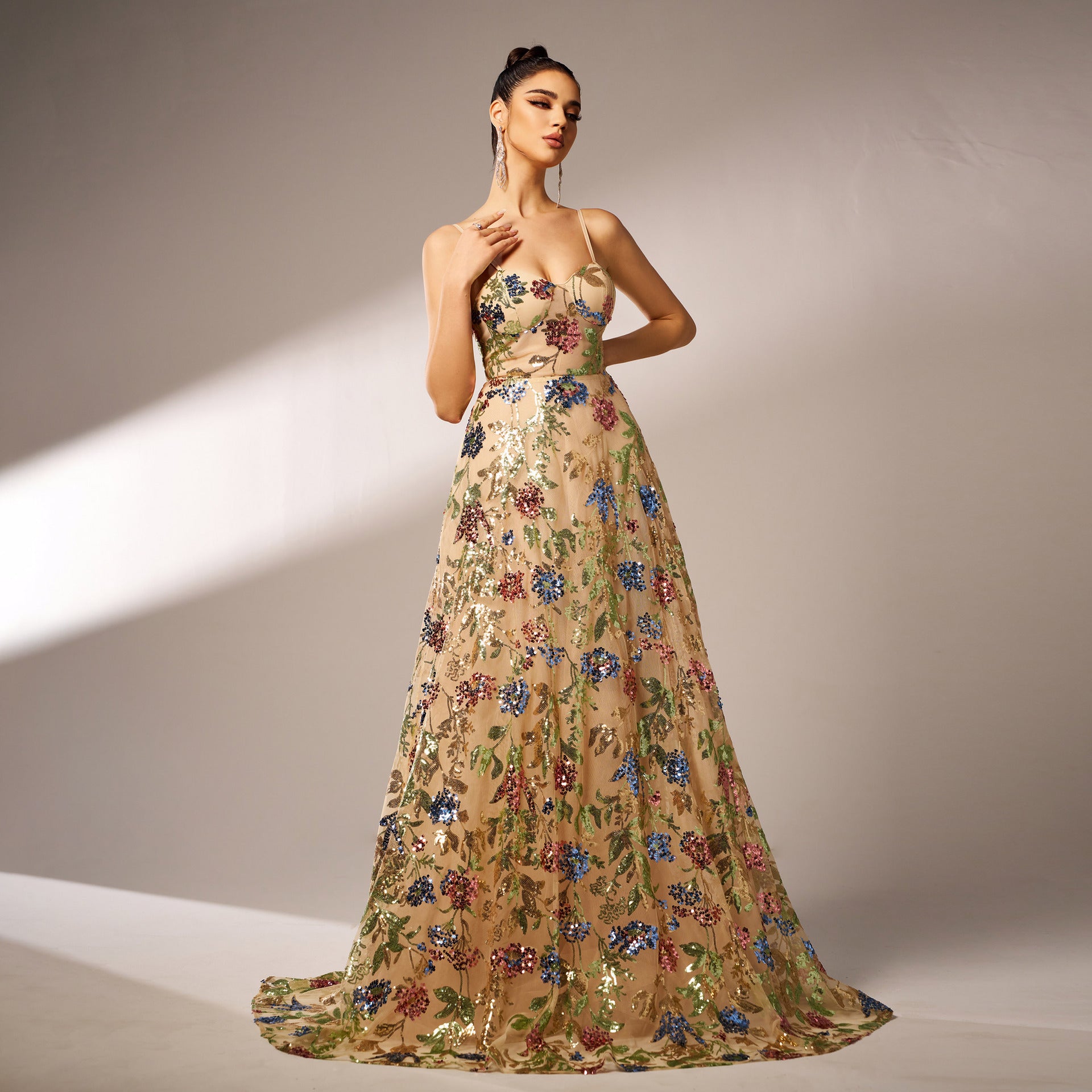 Sequin Evening Dress Women Elegant | Glamour Maxi Dress Festive