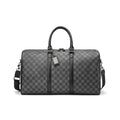 Large Crossbody Travel Bag Checkered Design - Korean Shoulder Bag