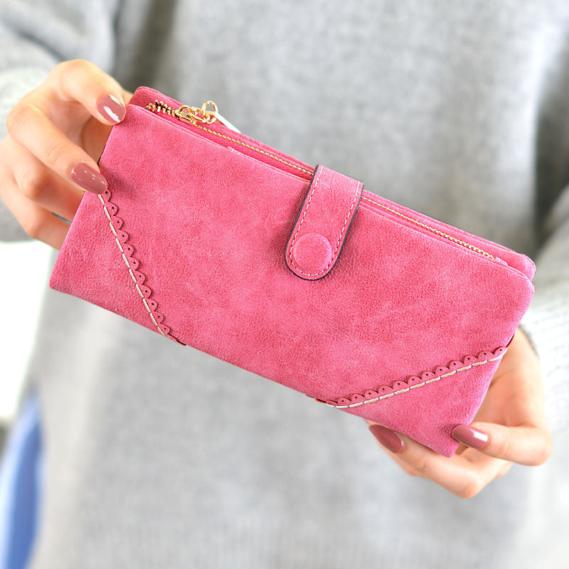 Women's Long Lace Wallet | Elegant Leather Purse