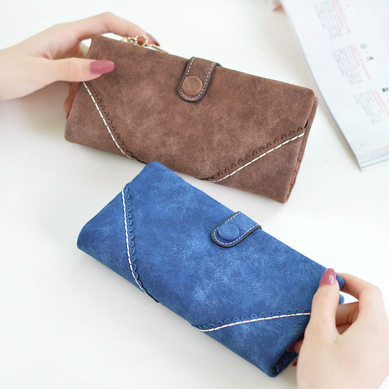 Women's Long Lace Wallet | Elegant Leather Purse