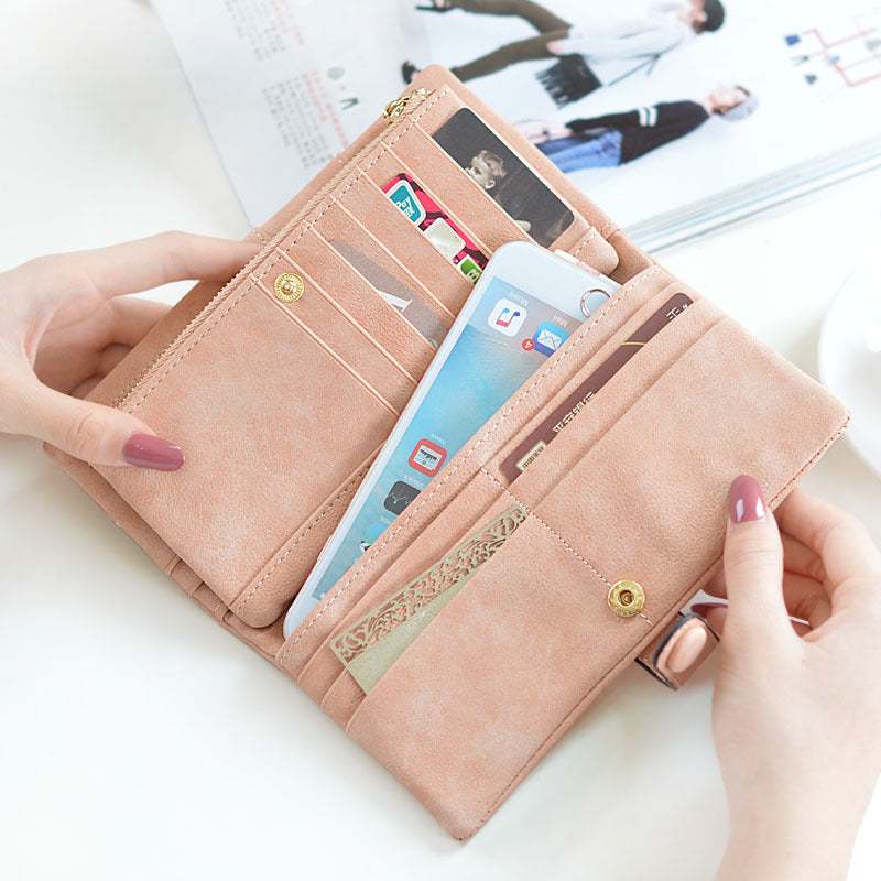 Women's Long Lace Wallet | Elegant Leather Purse