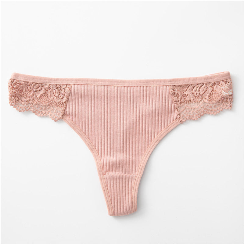 Women's Cotton Briefs Low Waist with Lace – Breathable & Comfortable