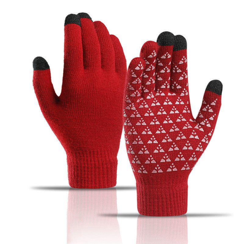 Herren & Damen Strickhandschuhe Winter – Warm Anti-Rutsch Outdoor