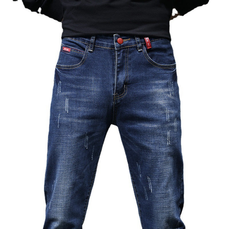 Men's Ripped Jeans Used Look – Cat Whisker Denim Pants