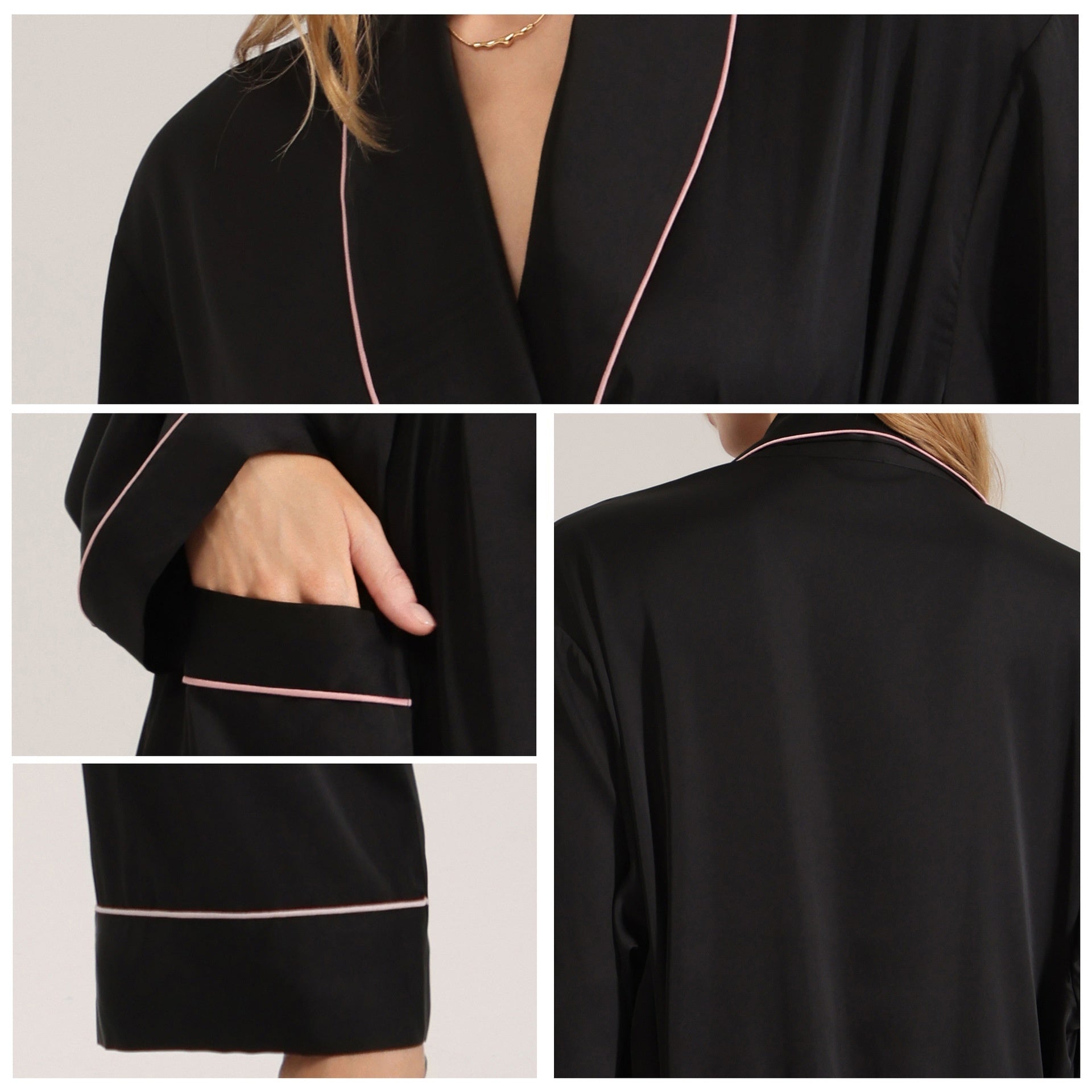 Women's Luxury Loungewear Dressing Gown – Long-Sleeve Spring Summer