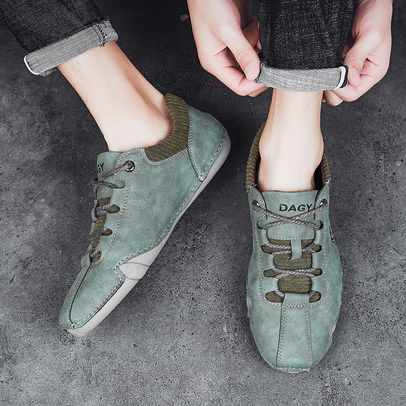 High-Quality Men's Sneakers Fashion Lace-up Flat Shoes