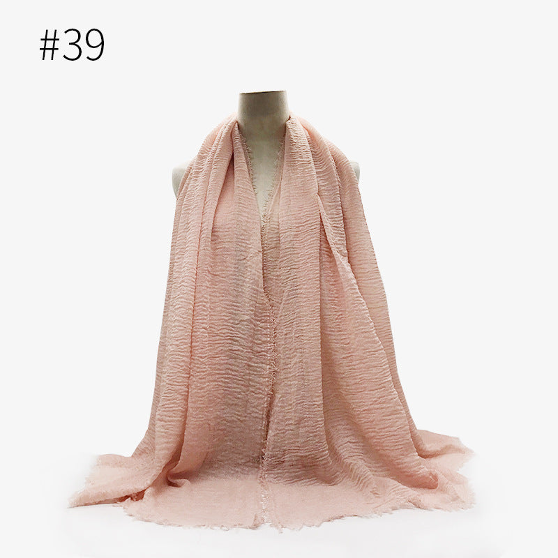 Damen Baumwoll Pashmina Schal | Weicher Fransen Hijab Stola