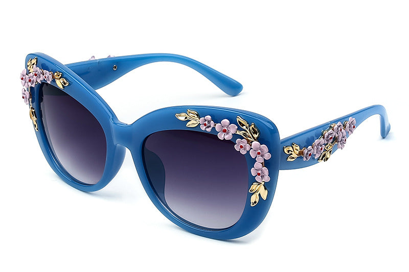 Damen Sonnenbrille Blume – Elegante Fashion Brille Floral