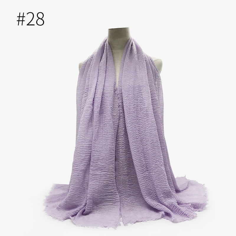 Damen Baumwoll Pashmina Schal | Weicher Fransen Hijab Stola