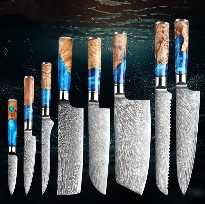Professional Kitchen Knife Set | Chef Knife Cleaver Stainless Steel