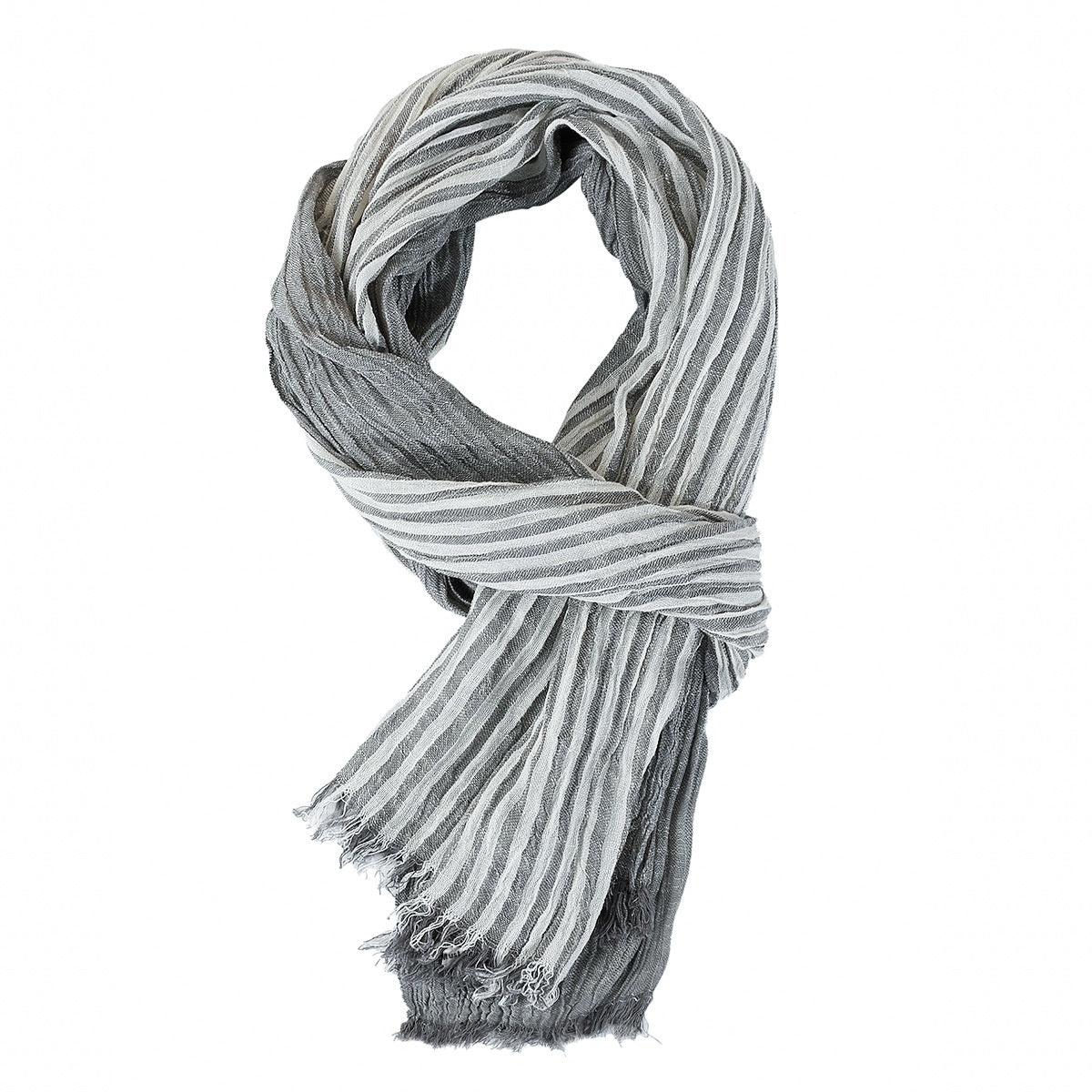 Men's Scarf Navy blue subtly striped summer elegant modern