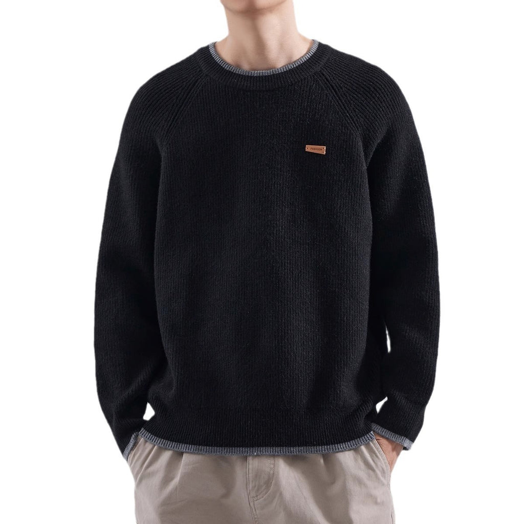 Men's Raglan Knit Sweater Loose Fit – Autumn Winter Sweater