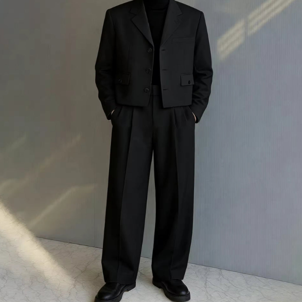 Men's Luxury Two-Piece Suit – Elegant Modern Jacket and Trousers