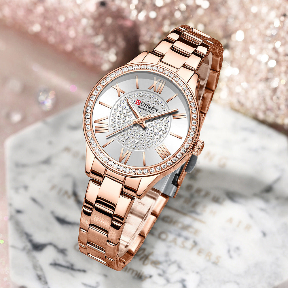 Ladies' Quartz Watch Waterproof with Small Dial – Elegant Watch
