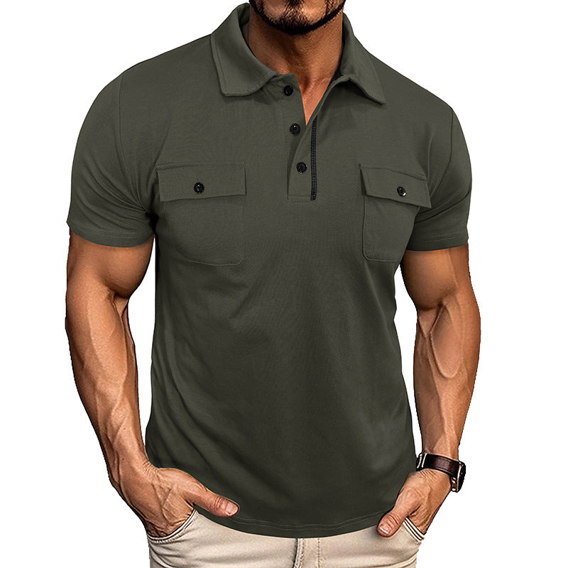 Men's Polo Shirt | Short Sleeve Outdoor Casual Modern Pockets