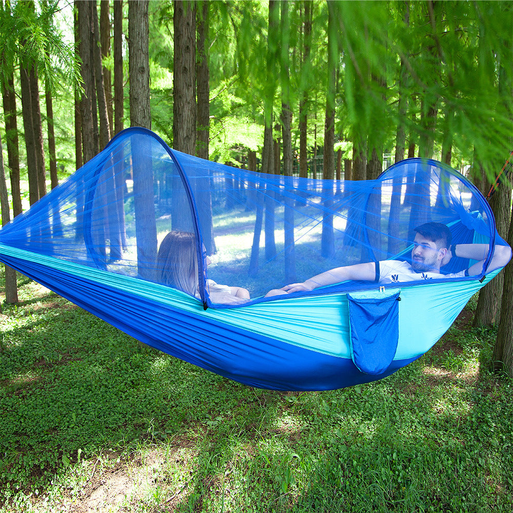 Automatic Camping Hammock with Mosquito Net | Ultralight Double Outdoor Travel Hammock