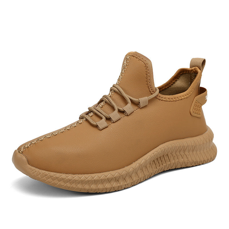 Men's Leather Sneakers | Elegant Sporty Casual Shoes