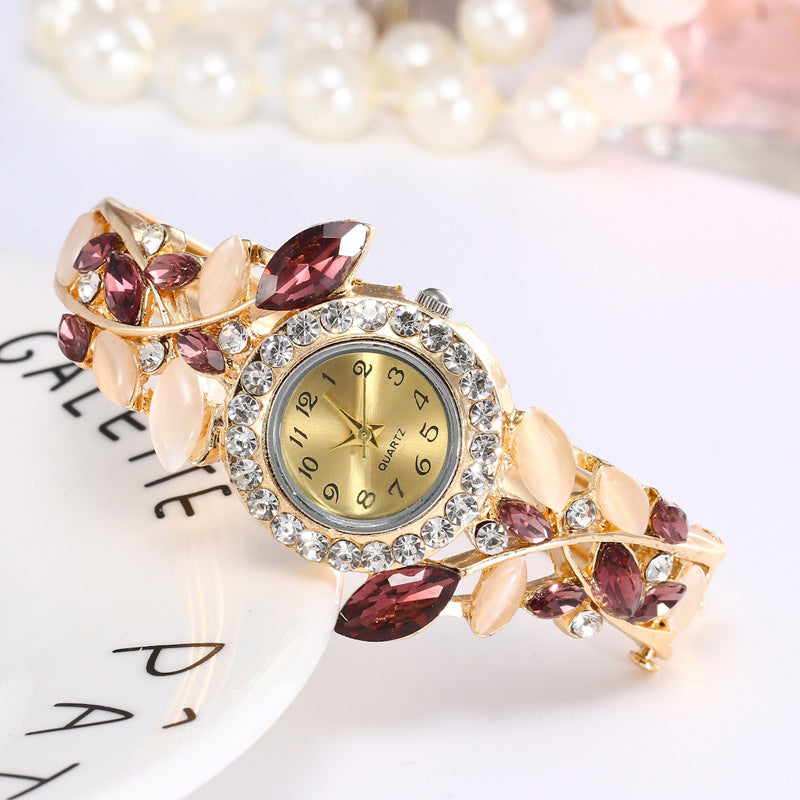 Ladies' Rhinestone Wristwatch | Elegant Fashion Jewelry Watch