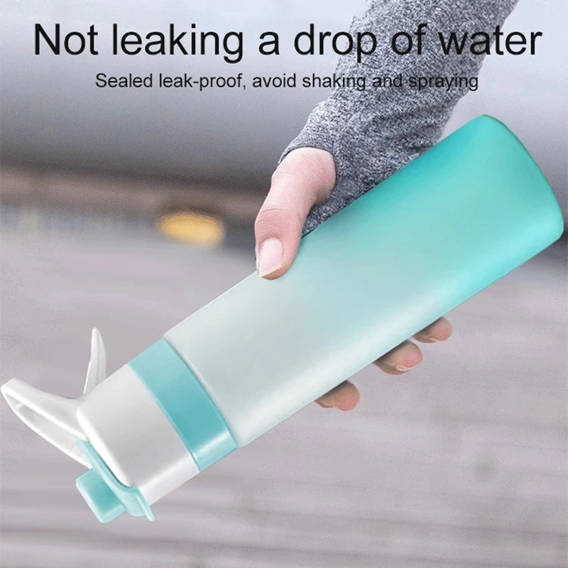 Sprüh Trinkflasche Premium – Sport Wasserflasche mit Nebelfunktion