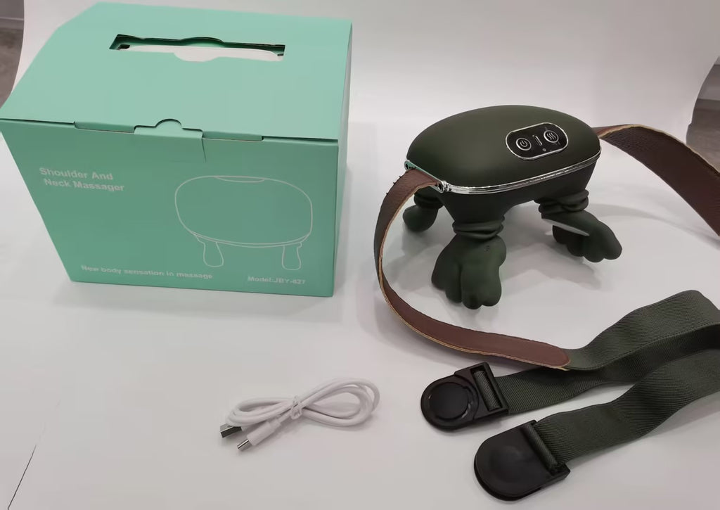 Wireless Neck and Shoulder Massager | Electric Kneading Massage for Back Relaxation