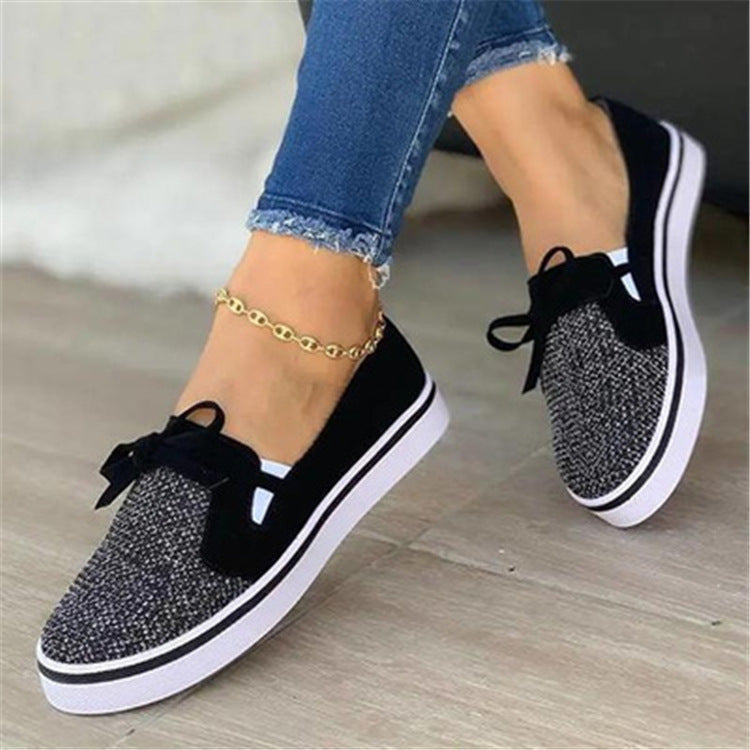 Damen Canvas Sneaker Weiß – Leichte Lace-Up Freizeitschuhe