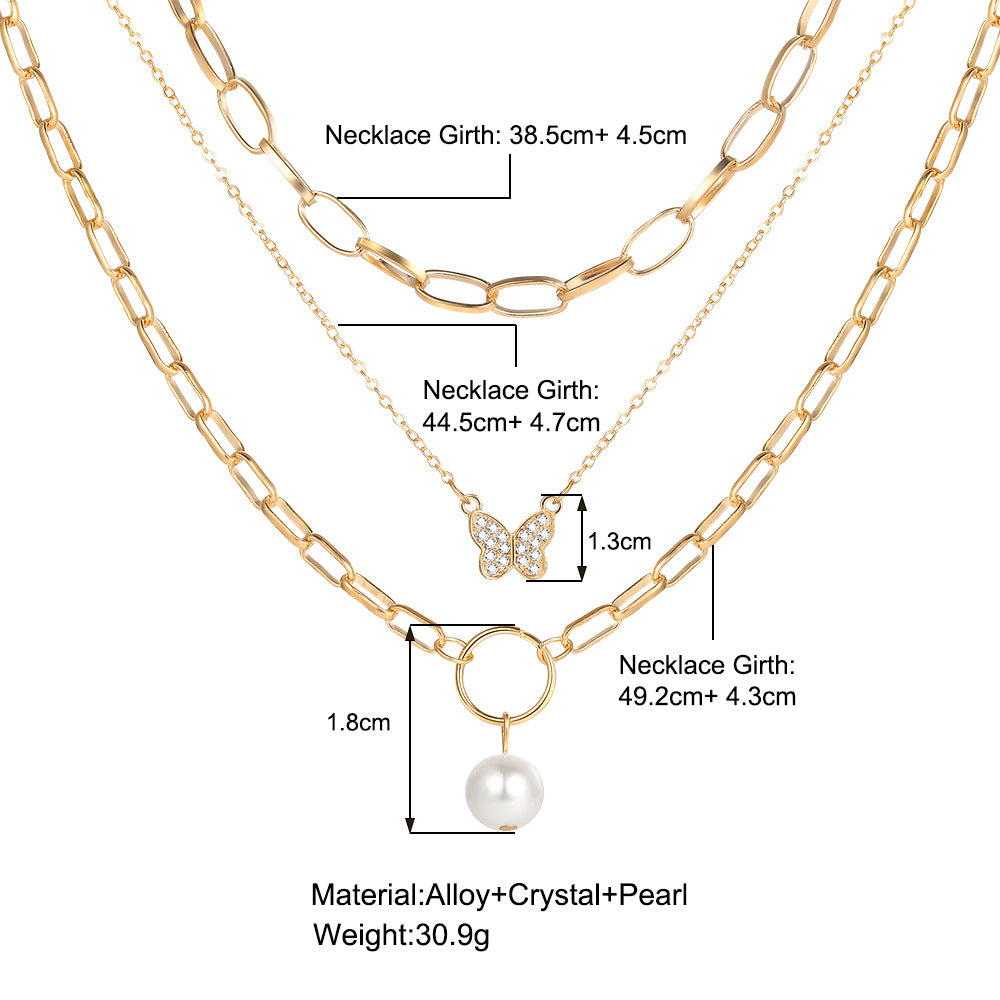 Multi-Layer Chain Necklace - Modern Women's Jewelry in a Stylish Layered Look