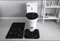 3-piece bath mat set | Toilet mat set non-slip absorbent