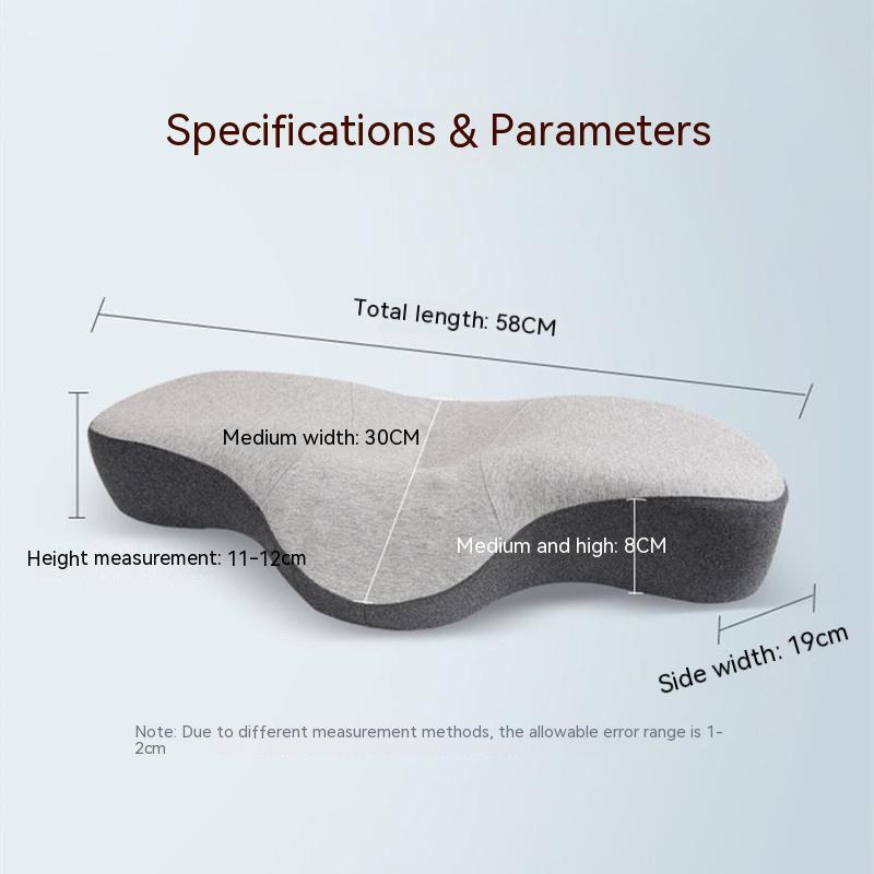 Memory Foam Pillow flat | ergonomic breathable comfort