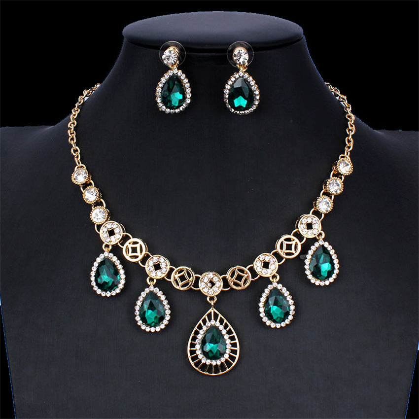 Luxury Bridal Jewelry Set - Necklace & Earrings for Wedding & Evening Gala