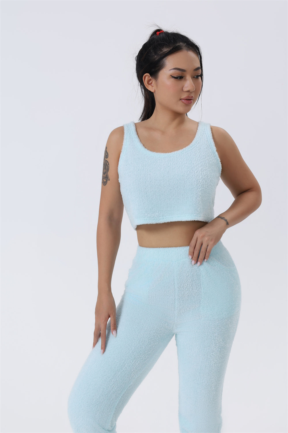 Women's Cuddly Pyjama 3-Piece Set – Warm Loungewear Winter Comfort Suit