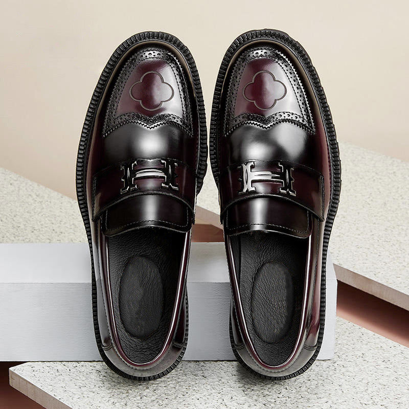 Men's Leather Shoes with Pearls | Matte Elegant Stylish Shoes