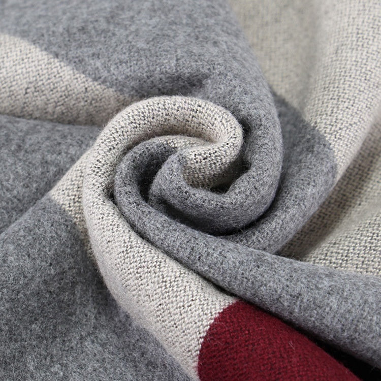 Men's Business Scarf striped soft warm elegant winter