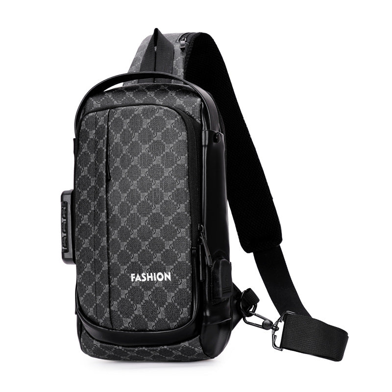 Men's Chest Bag with Lock | Anti-theft Sling Bag Travel