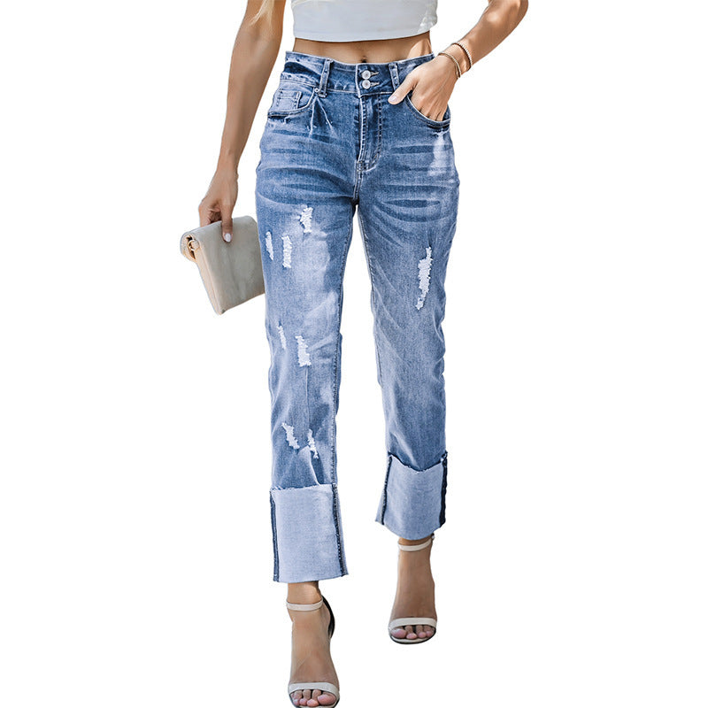 Women's Ripped Cropped Jeans | Modern Harun Ankle Jeans