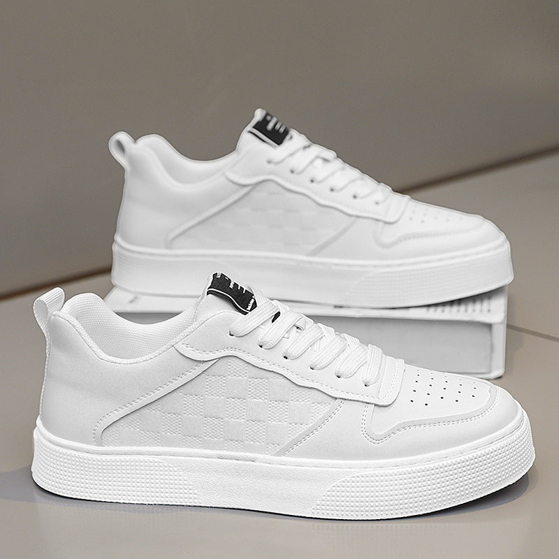 Herren Freizeit Sneaker Kariert Schnürschuhe Atmungsaktiv
