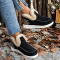Women's Winter Lined Shoes | Warm Fleece Slip-On Comfortable