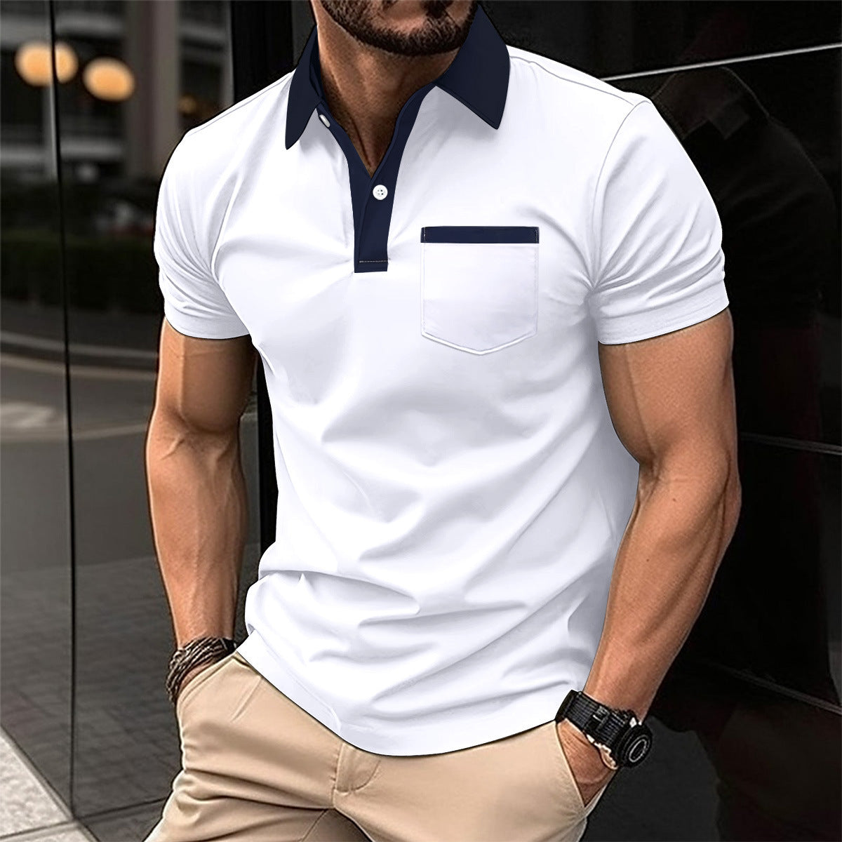 Men's Polo Shirt | Slim Fit Short Sleeve Collar Modern