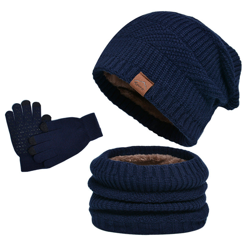 Men's Winter Set Hat Scarf Gloves Thick Warm Outdoor